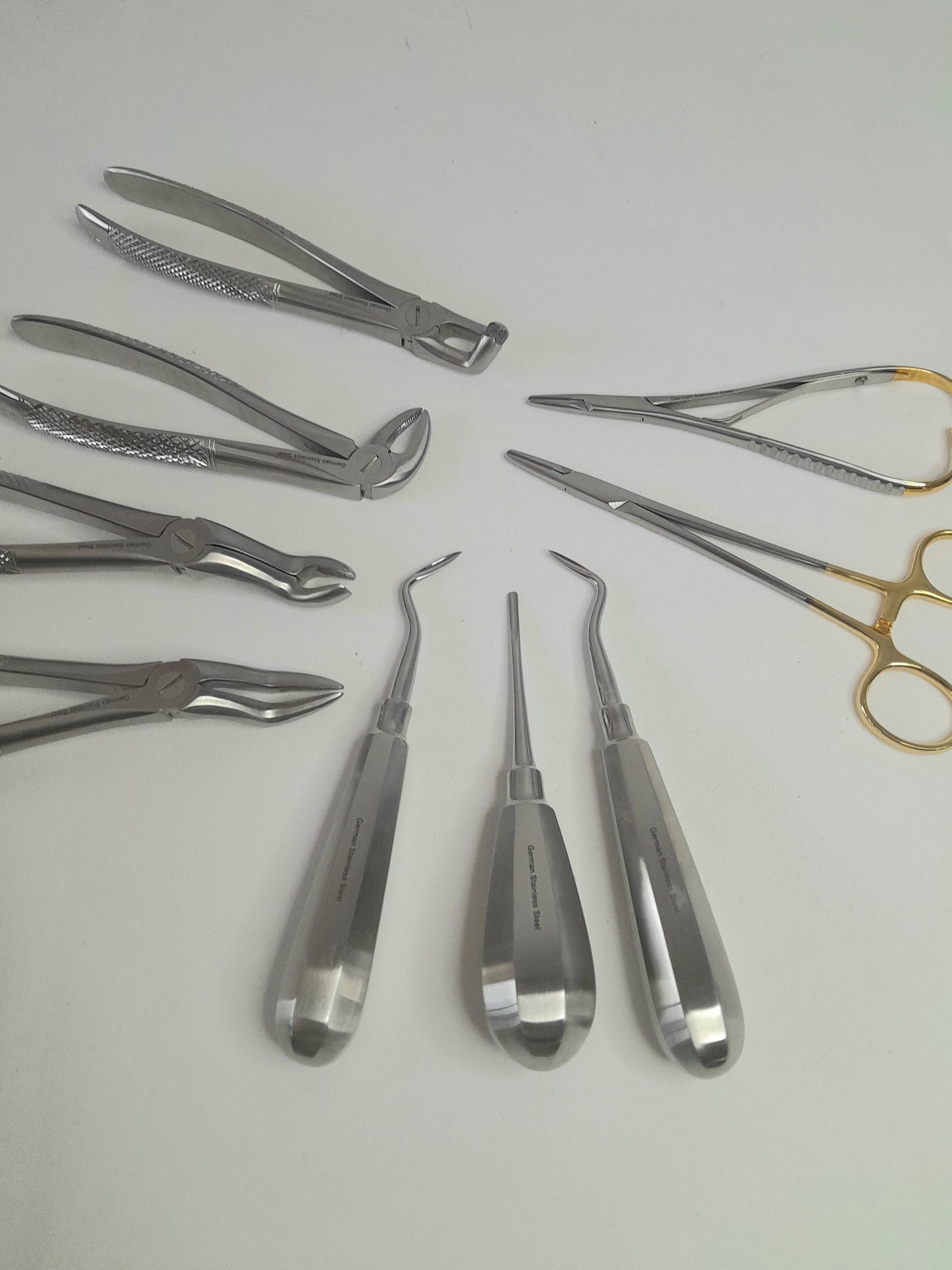 Set of 9 Dental Extraction Forcep
