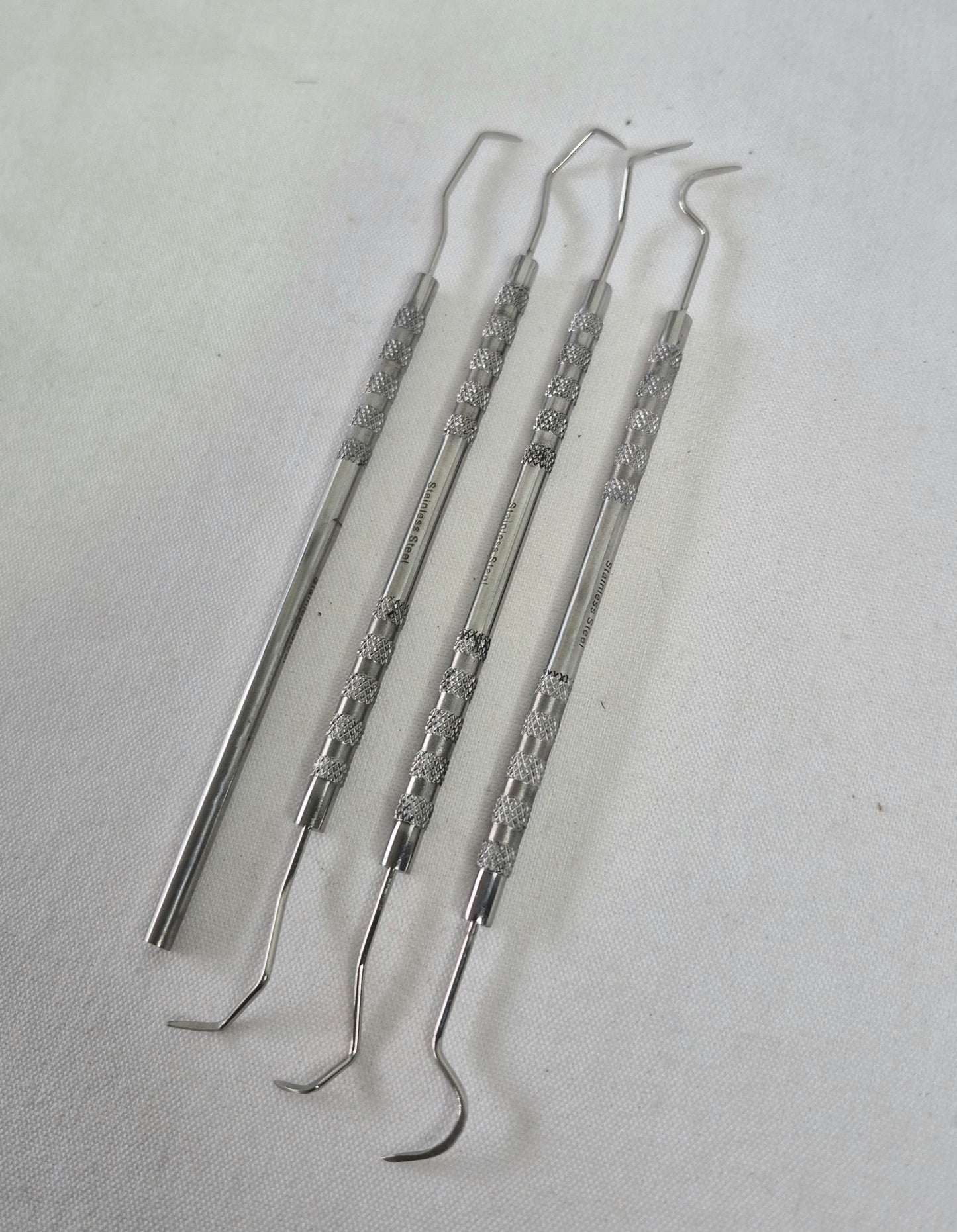 Tamsco Dental Pick Tool Set, 4 Piece, Silver, Industrial Grade