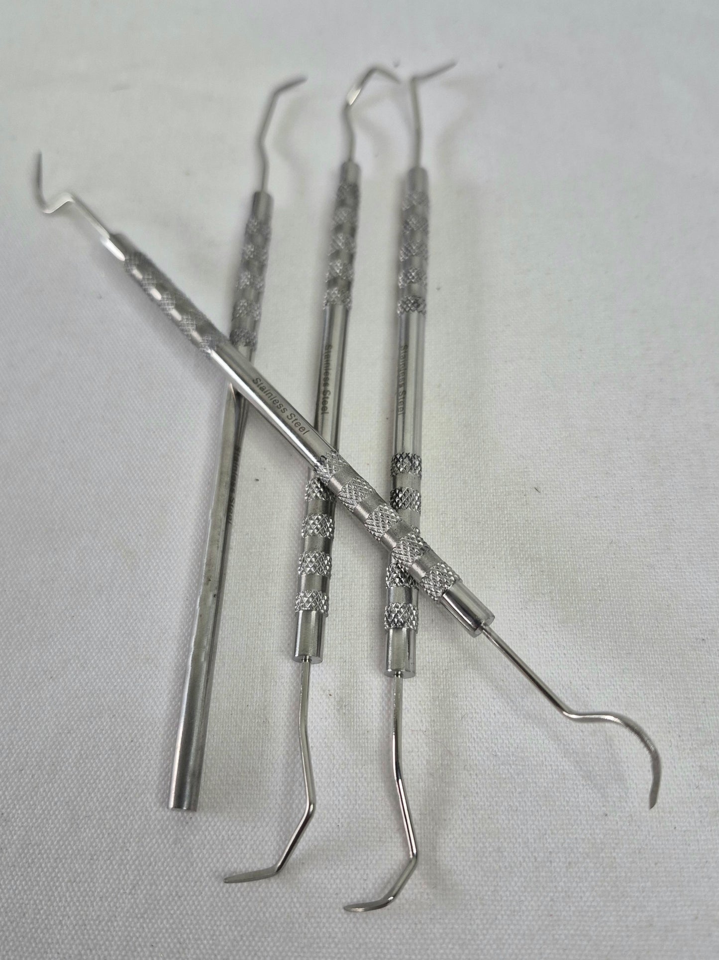 Tamsco Dental Pick Tool Set, 4 Piece, Silver, Industrial Grade