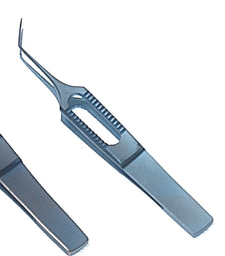 McPherson Angled 0.12mm tooth 10mm tip (non-reflective blue finish)