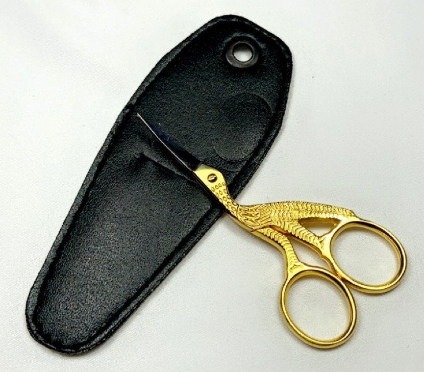 Stork Scissor 3.5" curved gold plated (from USA)