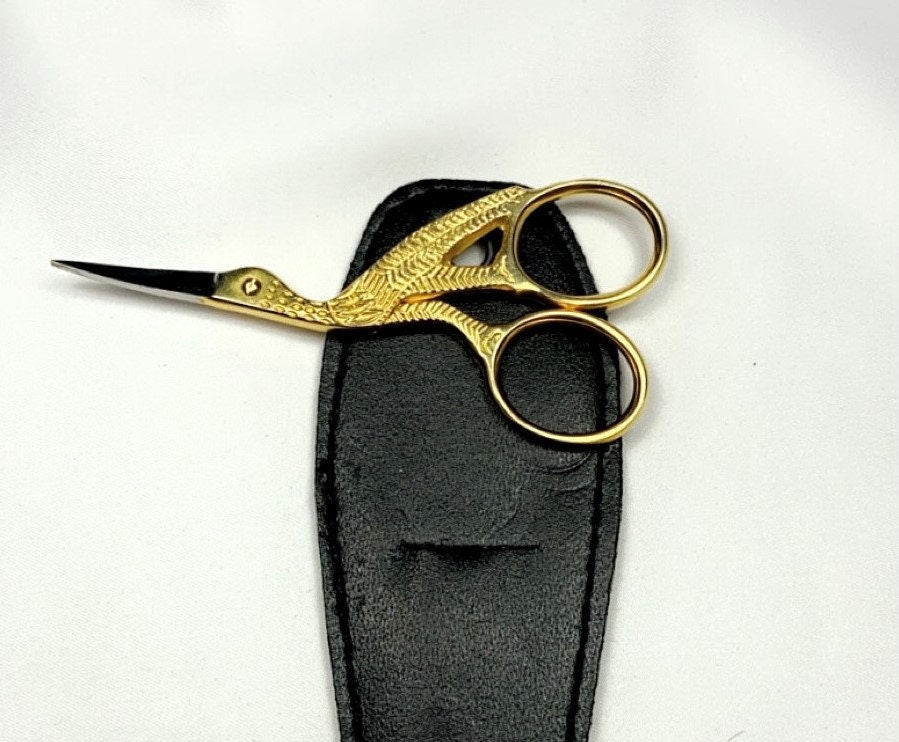 Stork Scissor 3.5" curved gold plated (from USA)