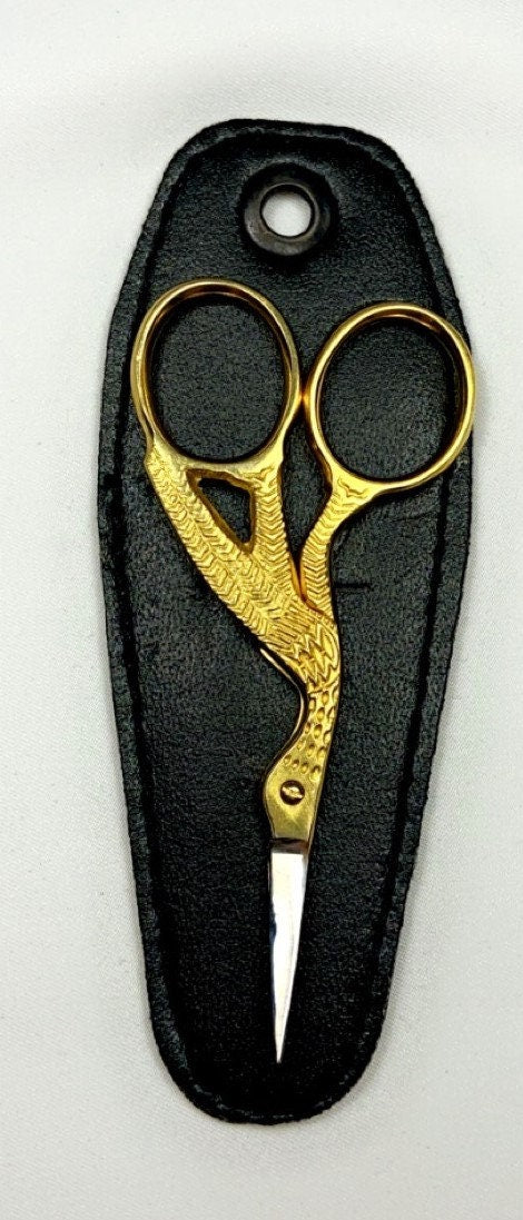 Stork Scissor 3.5" curved gold plated (from USA)
