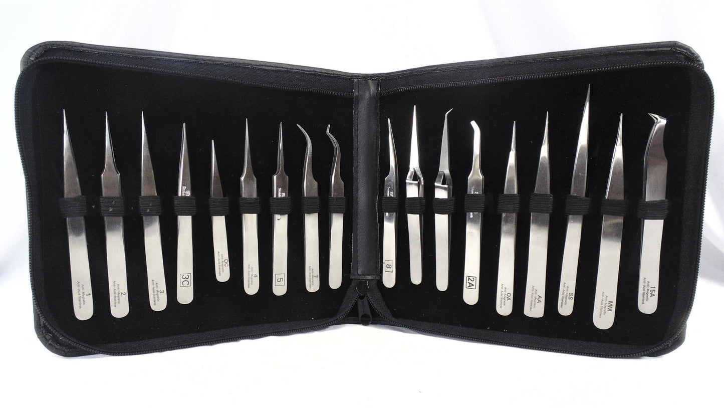 Complete Precision Tweezer Set (18) from USA
