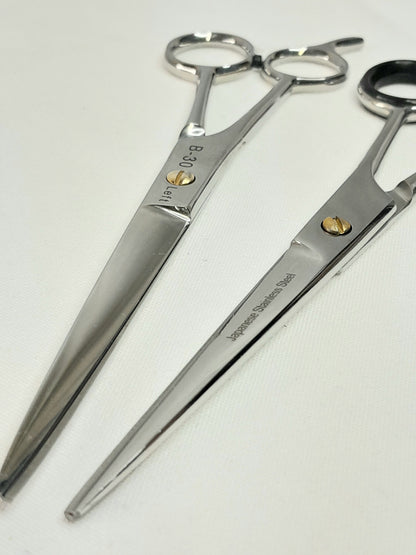 Left handed barber scissors 7"