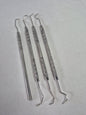 Tamsco Dental Pick Tool Set, 4 Piece, Silver, Industrial Grade
