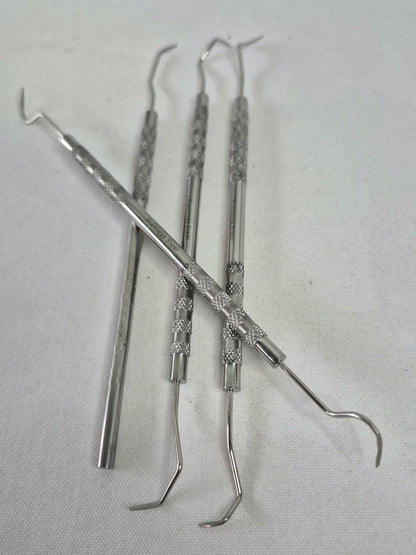 Tamsco Dental Pick Tool Set, 4 Piece, Silver, Industrial Grade