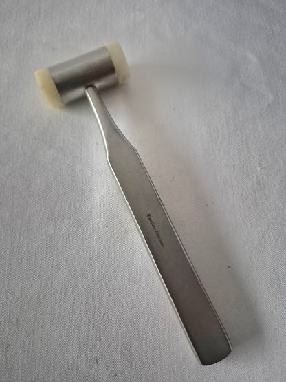 Lightweight Mallet 7.5”, 7oz stainless head 1” diameter with nylon caps