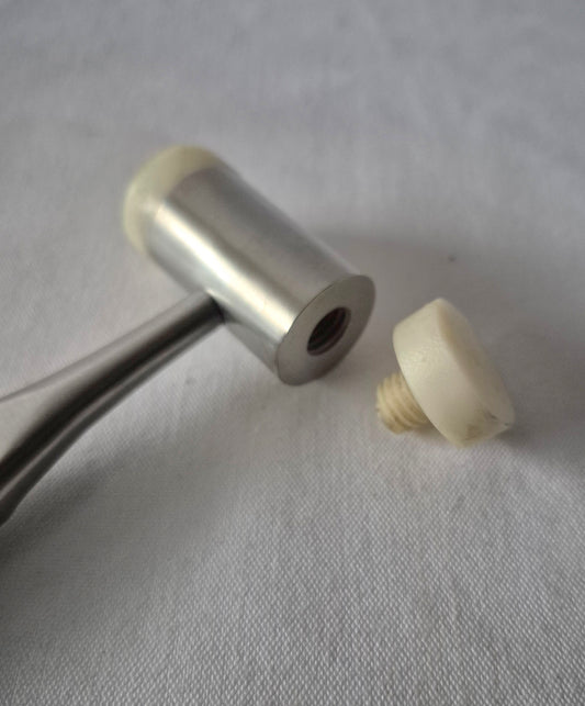Lightweight Mallet 7.5”, 7oz stainless head 1” diameter with nylon caps
