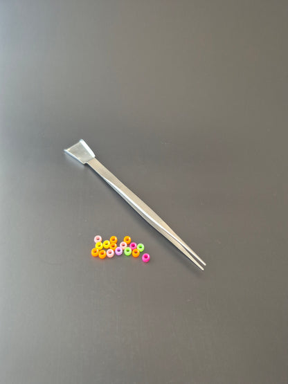 Beading Tweezer with Scoop 6" stainless steel