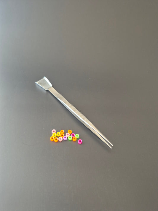 Beading Tweezer with Scoop 6" stainless steel