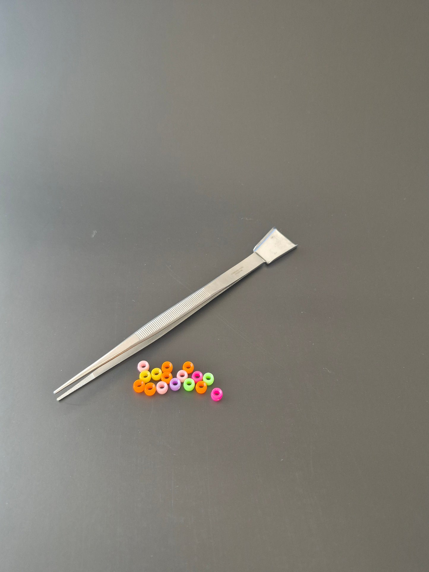 Beading Tweezer with Scoop 6" stainless steel