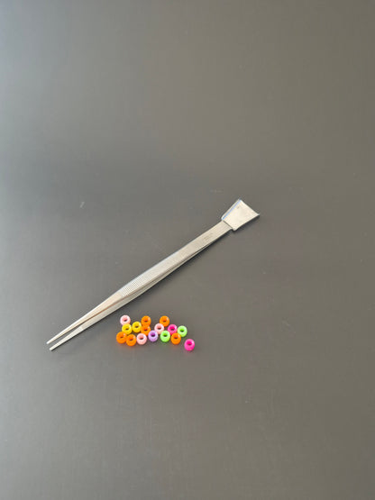 Beading Tweezer with Scoop 6" stainless steel
