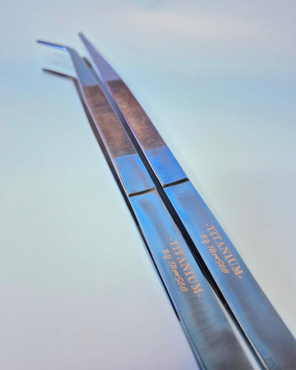 Titanium Aquarium Tongs 15" Set (2)