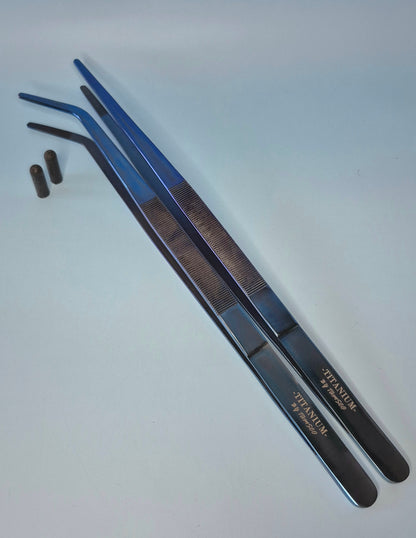 Titanium Aquarium Tongs 15" Set (2)