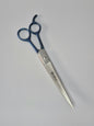 grooming shear 8.5 in curved, blue handle