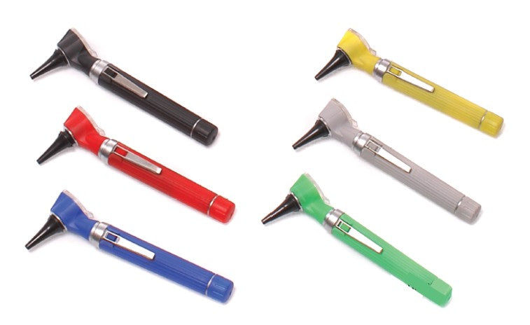 Otoscope 2.5V, 2.5x Magnification, 5 Re-Useable Speculae (6 colors)