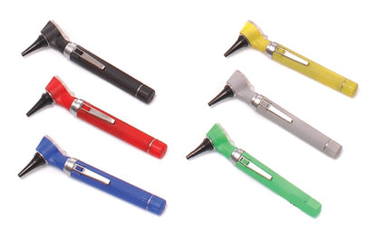 Otoscope 2.5V, 2.5x Magnification, 5 Re-Useable Speculae (6 colors)