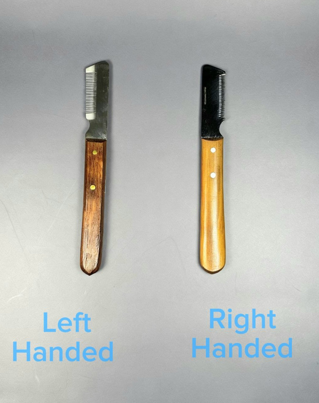 Left handed pet stripping knife (fine teeth)