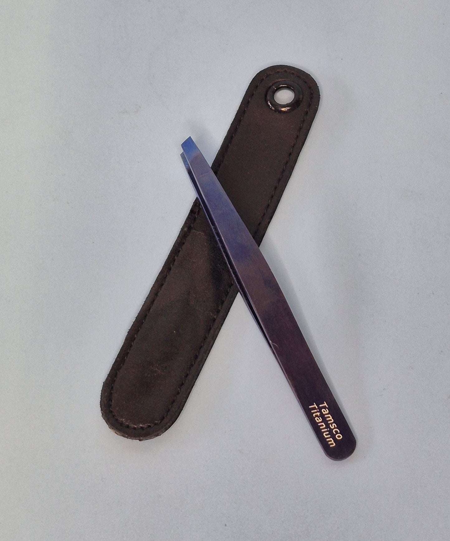 Titanium Eyebrow Tweezers 4" Angled