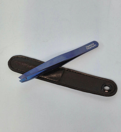 Titanium Eyebrow Tweezers 4" Angled