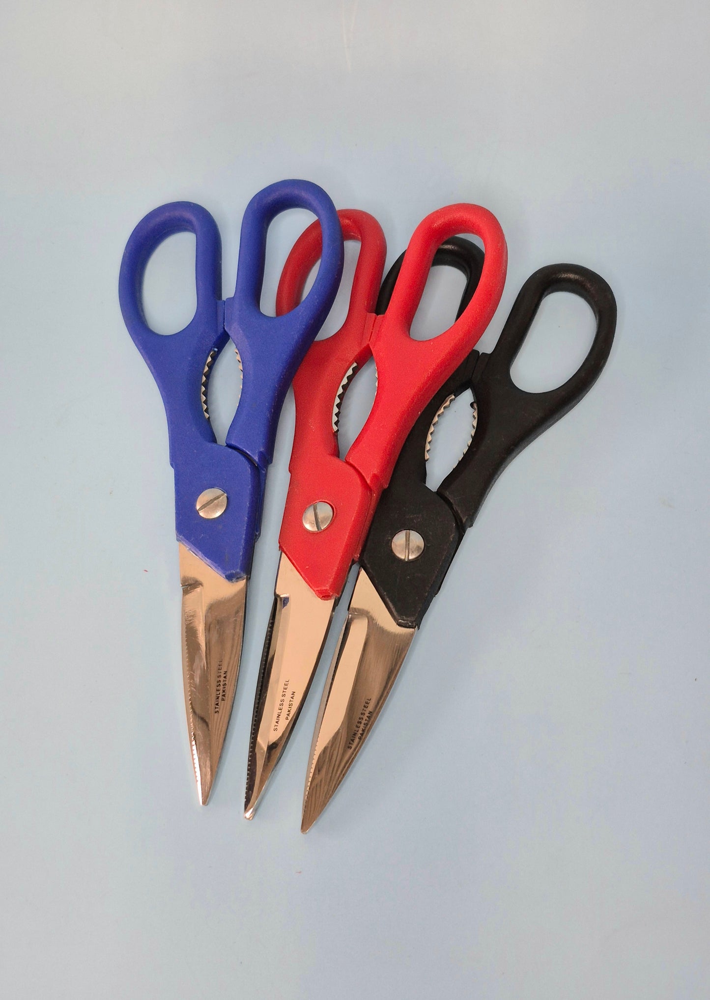 Kitchen Scissors 8" Plastic Handle (3 colors)