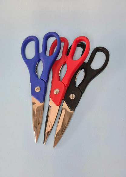Kitchen Scissors 8" Plastic Handle (3 colors)