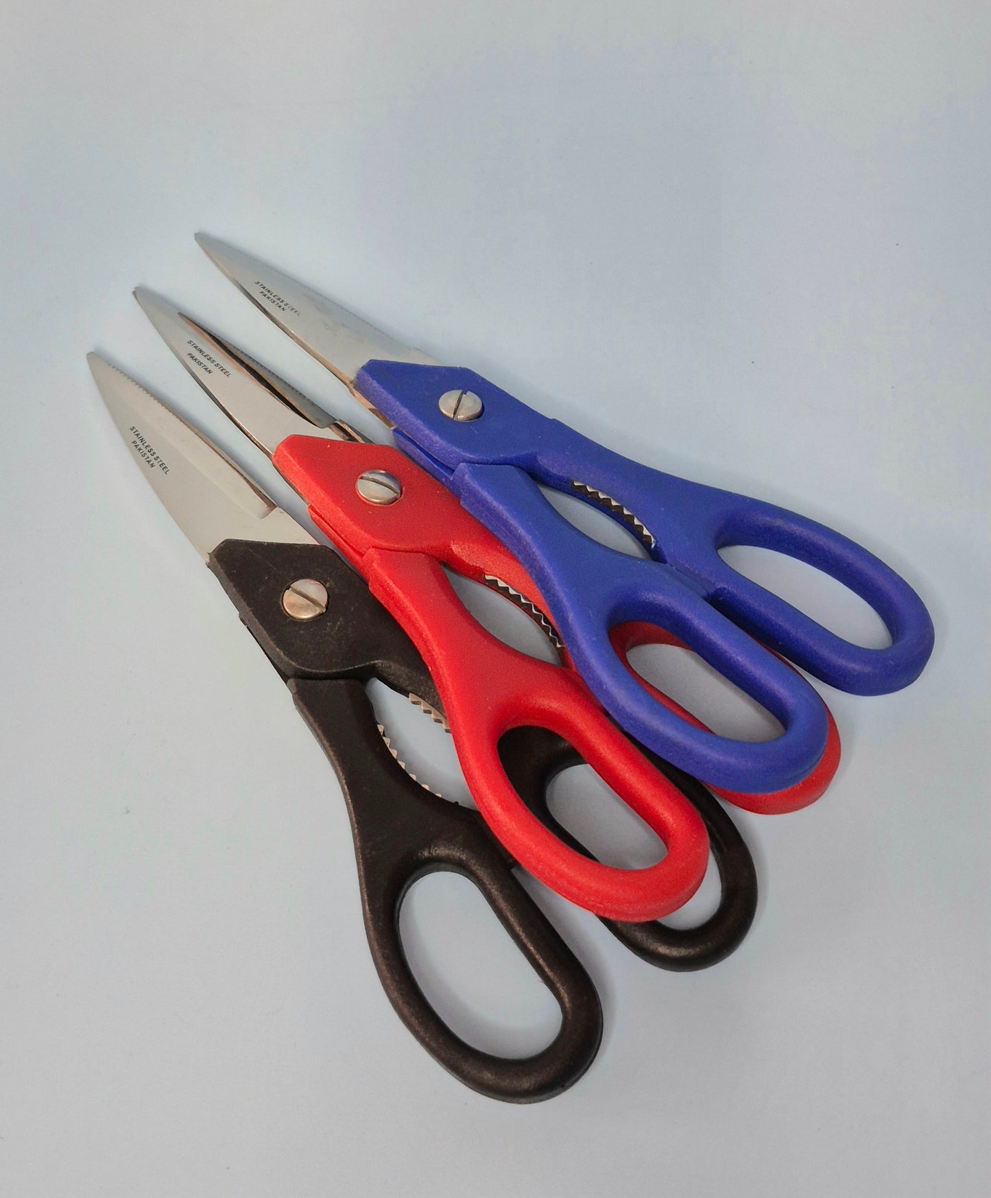 Kitchen Scissors 8" Plastic Handle (3 colors)