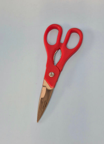 Kitchen Scissors 8" Plastic Handle (3 colors)