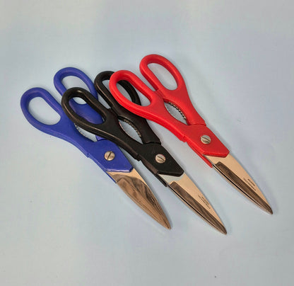 Kitchen Scissors 8" Plastic Handle (3 colors)