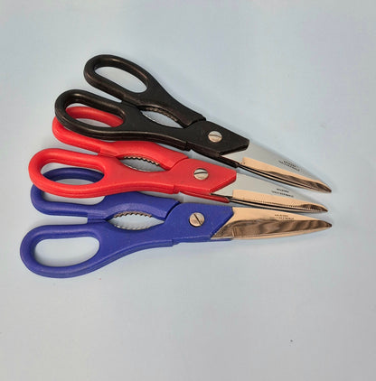 Kitchen Scissors 8" Plastic Handle (3 colors)
