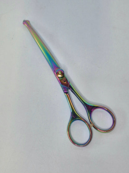 Pet Grooming Scissors 6" Curved, Blunt Tips