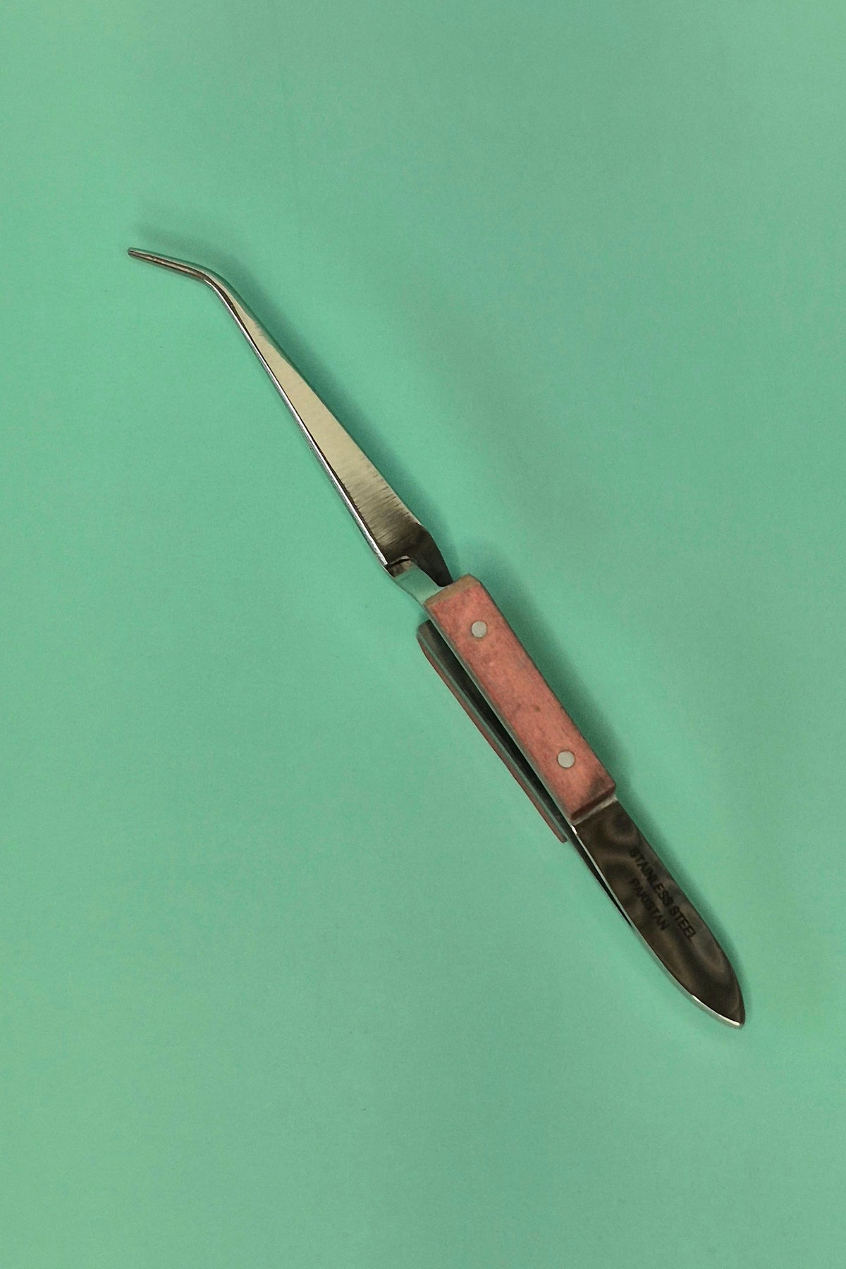 Reverse tweezers 6" bent