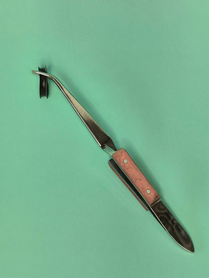 Reverse tweezers 6" bent