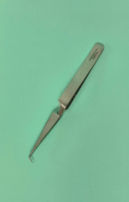 Reverse action precision tweezers 4.5" bent or straight