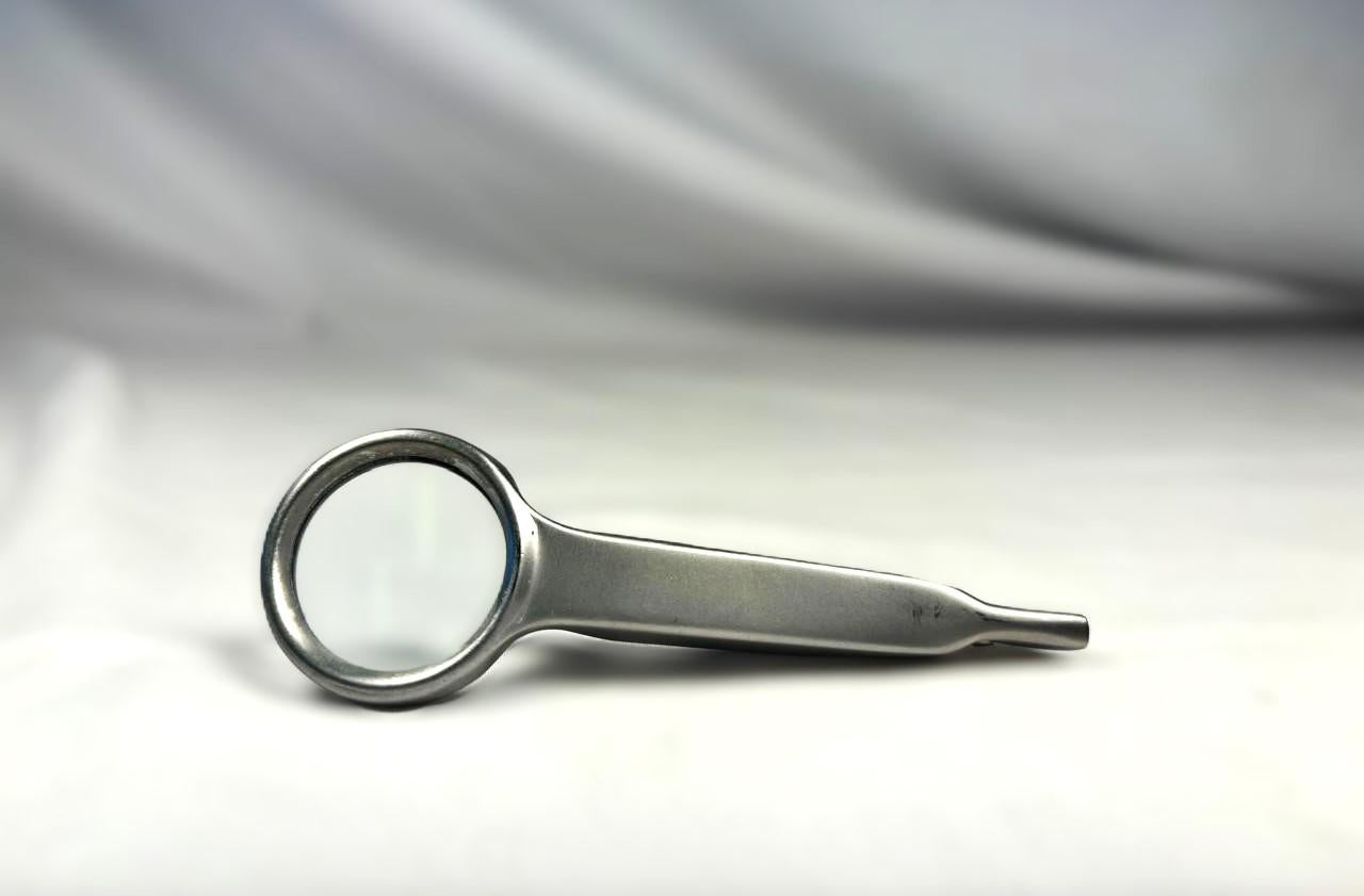 Tweezers Pointed with Magnify Glass 4-Inch, Magnify Tweezers, 5 Times Genuine Magnify, Stainless steel Tweezers, Precision Points