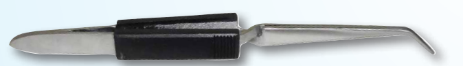 Cross Action, Insulated Handles 6" bent tweezers