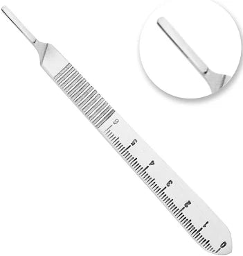 Scalpel handle #4 with cm Marking