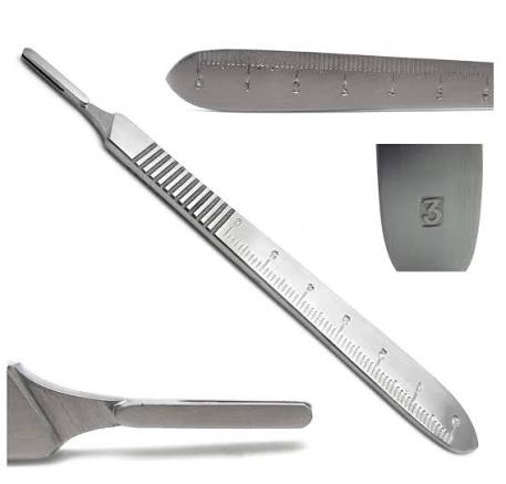 Scalpel Handle #3 with cm Marking