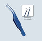 Colibri Forceps, tying, ultra fine jaws (non-reflective blue finish)