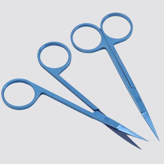Iris Scissor 4.5” Round Body Titanium Curved