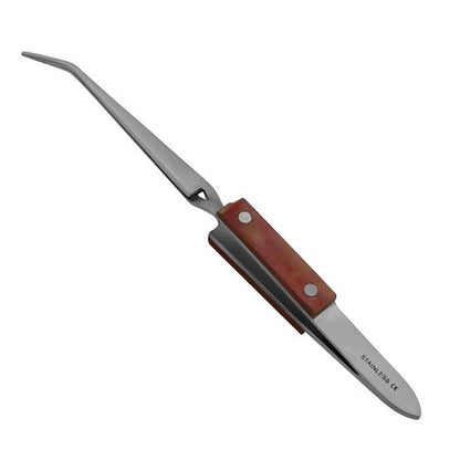 Reverse tweezers 6" bent