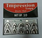 Set of 10 Dental Impression Trays (XS,S,M,L,XL) Perforated