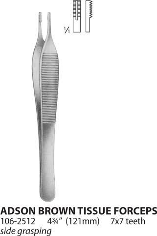 Adson-Brown Tissue Fprce[s 9x9 Teeth 4.75”