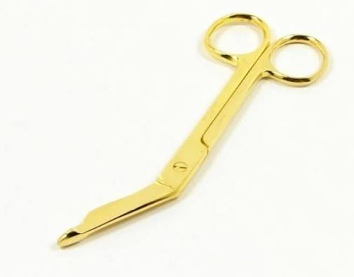 Lister Bandage Scissor 5.5” with clip gold