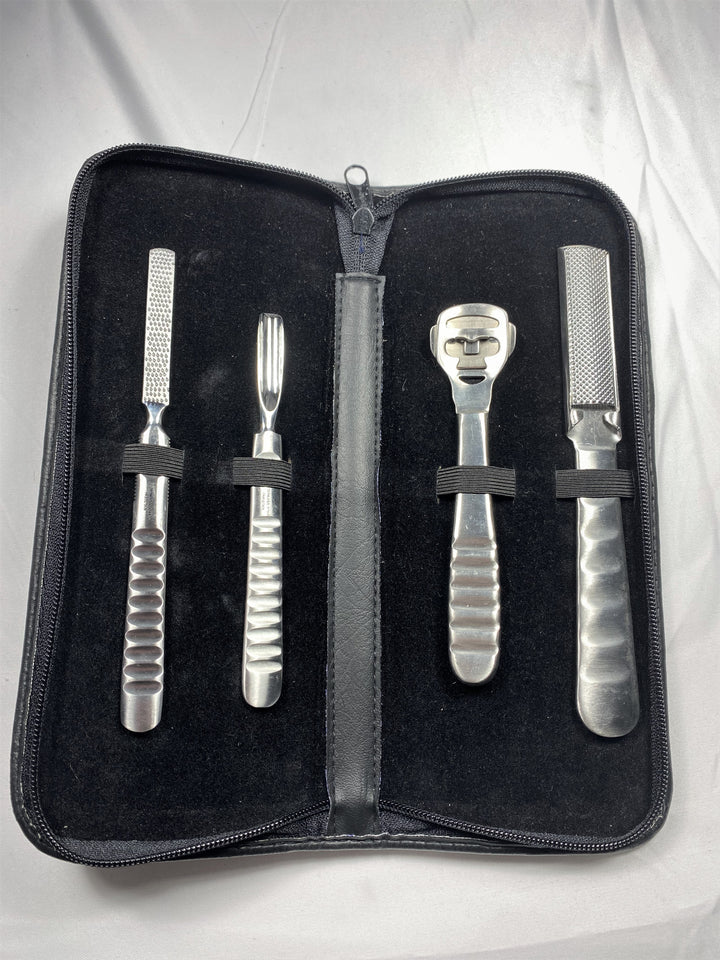 Foot Care Set of 4 in Zipper Case