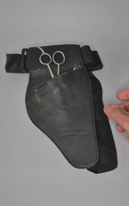 Leather holster for hair shears and tools