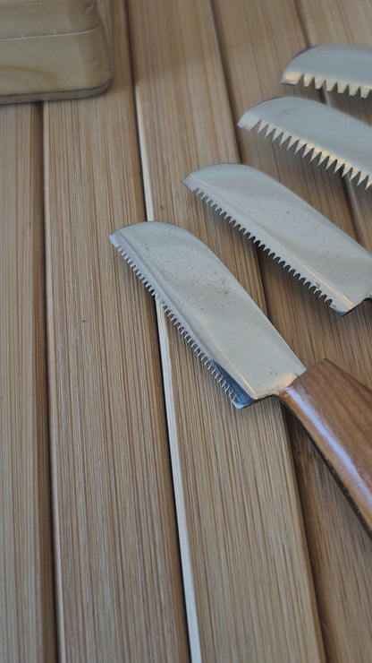 Pet stripping knife set of 4