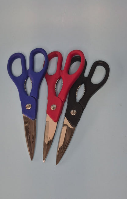 Kitchen Scissors 8" Plastic Handle (3 colors)