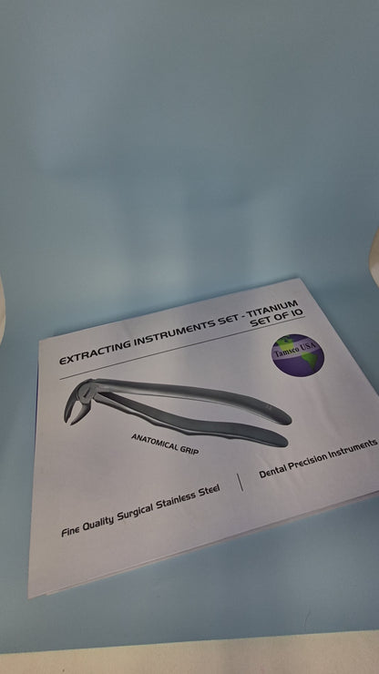 Titanium Extraction Forceps (Set of 10)